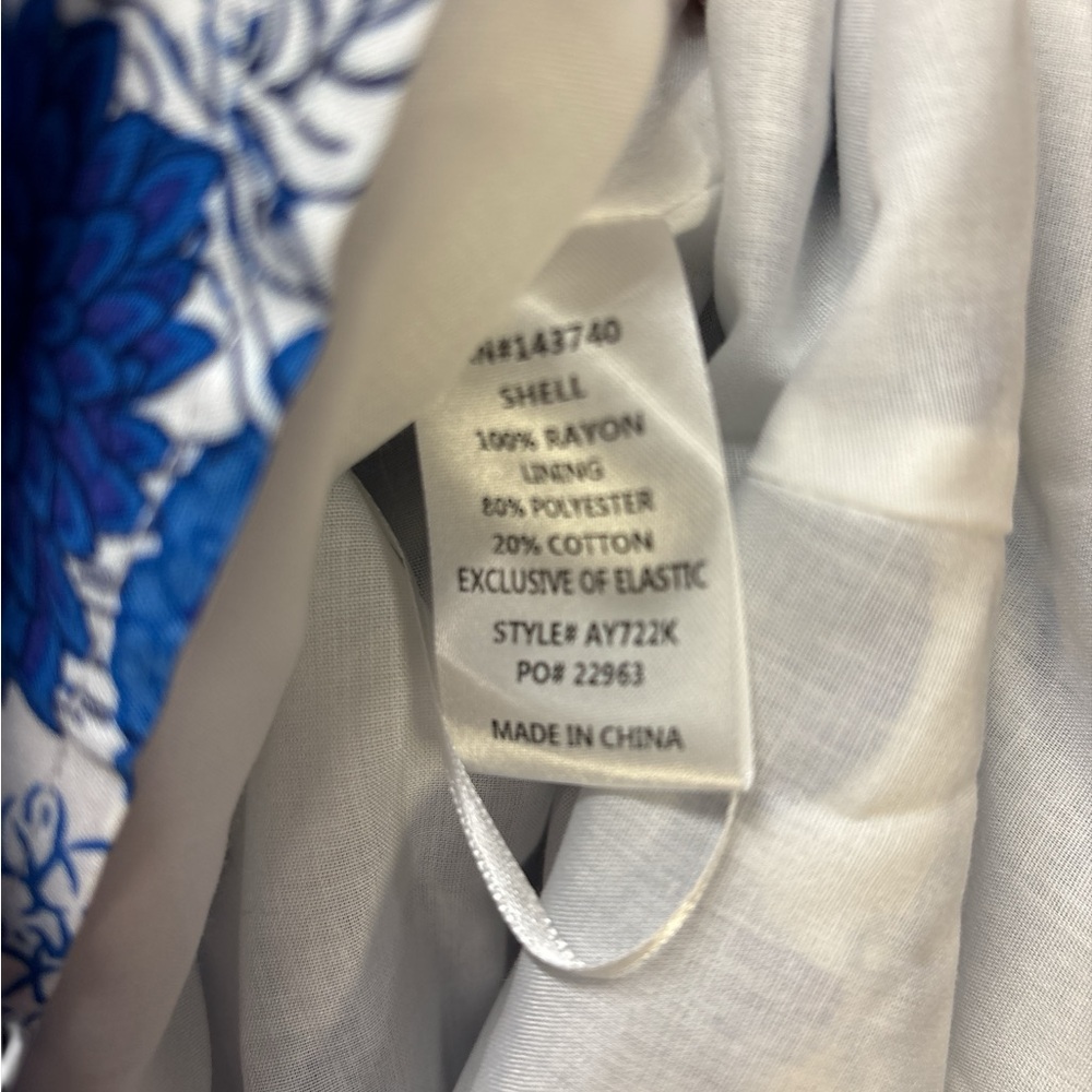 NWT Hyacinth House ISLA Blue & White Floral Maxi Skirt | Elastic Waist | Small - Picture 9 of 10
